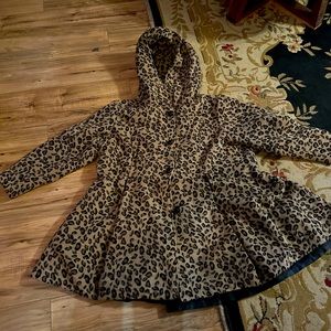 Steve Madden faux fur cheetah swing coat so 3x